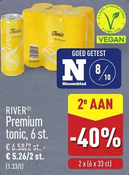 ALDI RIVER Premium tonic aanbieding