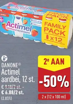 ALDI Danone actimel aardbei aanbieding