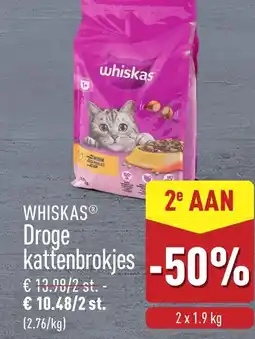 ALDI Whiskas droge kattenbrokjes aanbieding
