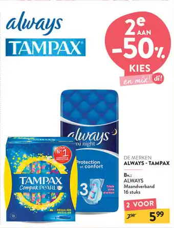 Di Always-Tampax aanbieding