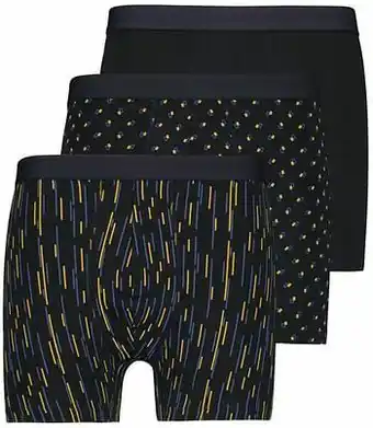 HEMA Herenboxer Lang - 3 Stuks Donkerblauw (donkerblauw)