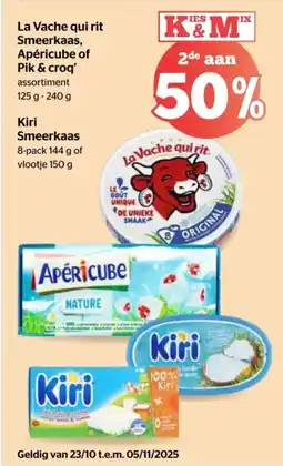 Spar La Vache qui rit Smeerkaas, Apéricube of Pik & croq en Kiri Smeerkaas aanbieding