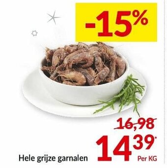 Hele grijze garnalen