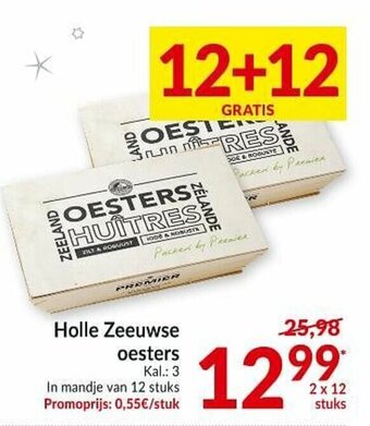 Intermarché Holle Zeeuwse oesters aanbieding