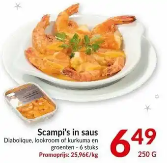 Intermarché Scampi's in saus 250g aanbieding