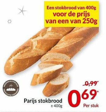 Intermarché Parijs stokbrood 400g aanbieding