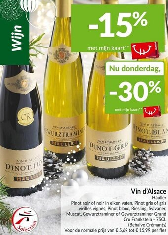 Intermarché Vin d'Alsace aanbieding
