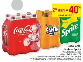 Intermarché Coca-Cola Fanta Sprite 6x1.5L aanbieding