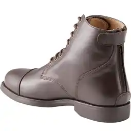 Decathlon Jodhpurs voor volwassenen Paddock 560 veters leer bruin aanbieding