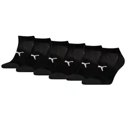 Decathlon Puma Sport Sneakersokken Cushioned 6-pack Zwart aanbieding