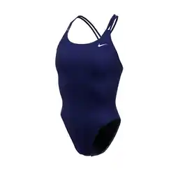 Decathlon Nike Dames Badpak Hydrastrong Solid Spiderback One Piece Midnight Navy aanbieding