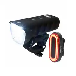 Decathlon Fietsverlichtingsset 1800 en 100 Lumen - Performance - koplamp en achterlicht aanbieding