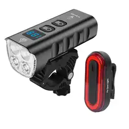 Decathlon Fietsverlichtingsset 1800 en 100 Lumen - Performance - koplamp en achterlicht aanbieding