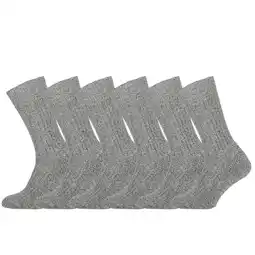 Decathlon STAPP Werksokken Heren Yellow Norwegian 6-pack Grey Melange aanbieding