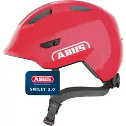 Decathlon Kinderhelm Smiley 3.0 glanzend rood aanbieding