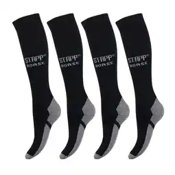 Decathlon Paardrijsokken 4-pack Uni Zwart aanbieding