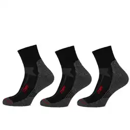 Decathlon STAPP Wandelsokken Techno Boston All Season Quarter 3-pack Zwart aanbieding