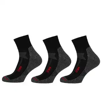 Decathlon STAPP Wandelsokken Techno Boston All Season Quarter 3-pack Zwart aanbieding