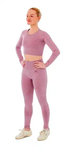 Decathlon Xtreme Sportswear Dames Sportset - Sportlegging + Sport Croptop - Roze aanbieding