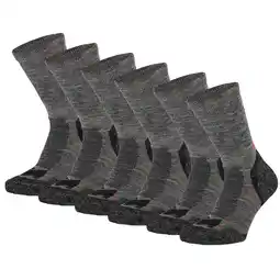 Decathlon Xtreme Hiking Sokken Merinowol 6-pack Multi Antraciet aanbieding