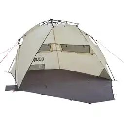 Decathlon Automatische strandschelp Speedy strandtent reizen XL wind zonbescherming UV50+ aanbieding