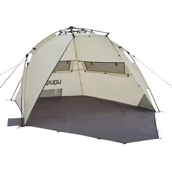 Decathlon Automatische strandschelp Speedy strandtent reizen XL wind zonbescherming UV50+ aanbieding