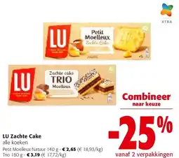 Colruyt LU Zachte Cake Petit Moelleux Natuur 140 g aanbieding
