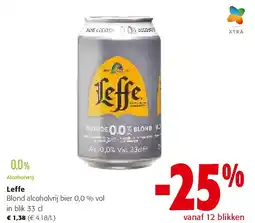 Colruyt Leffe Blond alcoholvrij bier 0,0 % vol in blik 33 cl aanbieding
