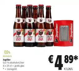 Colruyt Jupiler 0,0 % alcoholvrij bier aanbieding