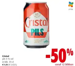 Colruyt Cristal pils 5 % vol aanbieding