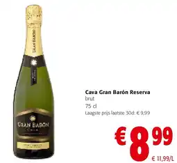 Colruyt Cava Gran Barón Reserva brut 75 cl aanbieding