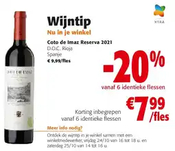 Colruyt Coto de Imaz Reserva 2021 aanbieding