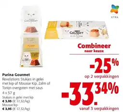 Colruyt Purina Gourmet Stukjes in gelei met kip aanbieding