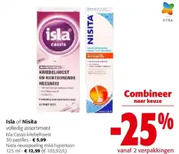 Colruyt Isla Cassis kriebelhoest 30 pastilles aanbieding