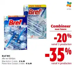 Colruyt Bref WC Blue Activ+ 2 stuks aanbieding