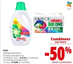 Colruyt Ariel Vloeibaar wasmiddel Color 44 dosissen 1,98 L aanbieding