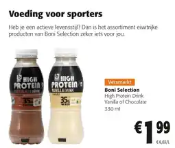 Colruyt Boni Selection High Protein Drink Vanilla of Chocolate 330 ml aanbieding