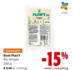 Colruyt Boni Plan’t Bio tempeh 200 g aanbieding