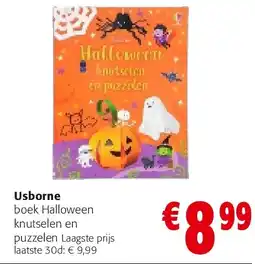 Colruyt Usborne boek Halloween knutselen en puzzelen Laagste prijs aanbieding