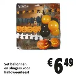Colruyt Set ballonnen en slingers voor halloweenfeest aanbieding