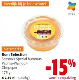 Colruyt Boni Selection Season's Special hummus Paprika-WalnootChilipeper 175 g aanbieding
