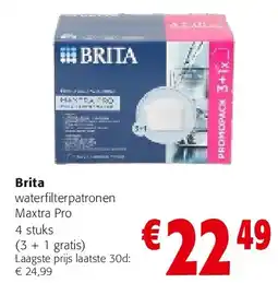 Colruyt Brita waterfilterpatronen Maxtra Pro 4 stuks aanbieding