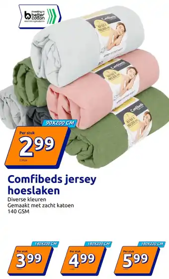 Action Comfibeds jersey hoeslaken aanbieding
