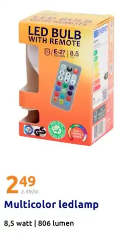Action Multicolor ledlamp aanbieding