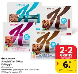 Carrefour Graanrepen Special K en Trésor Kellogg's aanbieding