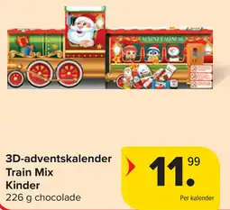 Carrefour 3D Adventskalender Train Mix Kinder aanbieding