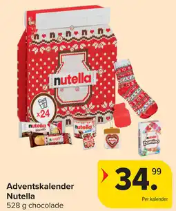 Carrefour Adventskalender Nutella aanbieding