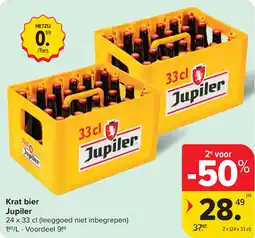 Carrefour Krat bier Jupiler aanbieding