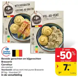 Carrefour Bereide gerechten en bijgerechten Brasserie Carrefour aanbieding