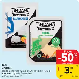Carrefour Kaas Lindahls aanbieding
